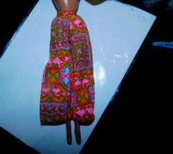 1792 BARBIE 1970 - 71 MOOD MATCHERS PRINT PALAZZO PANTS SOLO